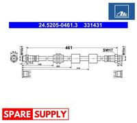 BRAKE HOSE FOR FORD GALAXY I GALAXY MK I VAN ATE 24.5205-0461.3
