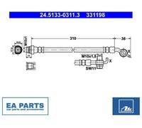 Brake Hose for FORD GALAXY S-MAX ATE 24.5133-0311.3
