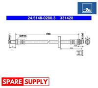 BRAKE HOSE FOR FORD MONDEO ATE 24.5148-0280.3