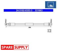 BRAKE HOSE FOR FORD TOURNEO CUSTOM V362 BUS ATE 24.5102-0353.3