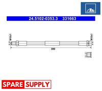 BRAKE HOSE FOR FORD TOURNEO CUSTOM V362 BUS ATE 24.5102-0353.3