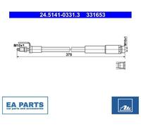 Brake Hose for FORD TOURNEO CUSTOM V362 Bus ATE 24.5141-0331.3