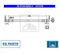 Brake Hose for FORD TRANSIT Bus TRANSIT Platform/Chassis ATE 24.5124-0252.3