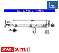 BRAKE HOSE FOR FORD TRANSIT CONNECT V408 ATE 83.7769-0407.3