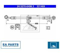 Brake Hose for HONDA ACCORD ATE 24.5270-0496.3
