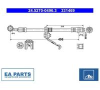 Brake Hose for HONDA ACCORD ATE 24.5270-0496.3 NEW