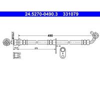 ATE 24.5270-0490.3 Brake hose