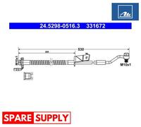 BRAKE HOSE FOR HYUNDAI I20 ATE 24.5298-0516.3