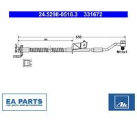 Brake Hose for HYUNDAI i20 ATE 24.5298-0516.3