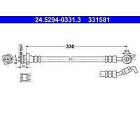 Brake Hose For Hyundai ix35 09-15 Kia SPORTAGE 10-16 58738-2S100