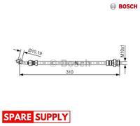 BRAKE HOSE FOR KIA CEED PRO CEED BOSCH 1 987 481 416