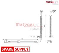 BRAKE HOSE FOR MAZDA 6 METZGER 4110879