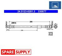 BRAKE HOSE FOR MERCEDES-BENZ ATE 24.5123-0281.3