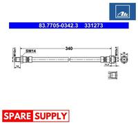 BRAKE HOSE FOR MERCEDES-BENZ ATE 83.7705-0342.3