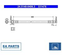 Brake Hose for MERCEDES-BENZ C218 ATE 24.5148-0406.3