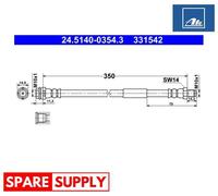 BRAKE HOSE FOR MERCEDES-BENZ C218 X218 W212 S212 ATE 24.5140-0354.3