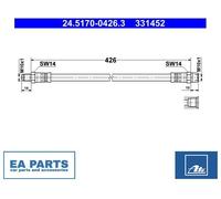 Brake Hose for MERCEDES-BENZ W113 W100 W116 W108 ATE 24.5170-0426.3
