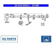 Brake Hose for MERCEDES-BENZ W163 ATE 24.5143-0534.3 NEW