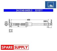 BRAKE HOSE FOR MERCEDES-BENZ W204 C204 S204 C207 ATE 24.5140-0455.3