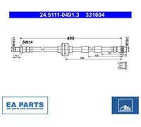 Brake Hose for MERCEDES-BENZ W415 ATE 24.5111-0491.3 NEW