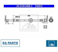 Brake Hose for MERCEDES-BENZ W639 ATE 24.5140-0498.3