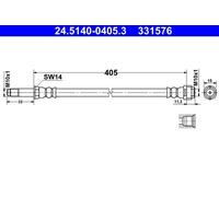 ATE 24.5140-0405.3 Brake hose