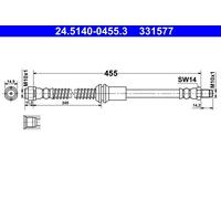 NEW BRAKE HOSE PIPE LINE FOR MERCEDES BENZ C CLASS T MODEL S204 OM 642 961 OM