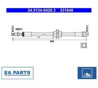 Brake Hose for MINI F54 F60 ATE 24.5134-0420.3