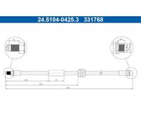 Brake Hose For Mini MINI 01-06 34306763682