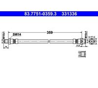 Brake Hose For Mini MINI 10-16 34309804832