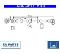 Brake Hose for MITSUBISHI CHALLENGER ATE 24.5241-0721.3