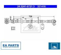 Brake Hose for MITSUBISHI HUNTER ATE 24.5241-0721.3