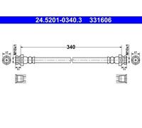 Brake Hose For Mitsubishi L200 05-15 MN102554
