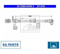 Brake Hose for MITSUBISHI MONTERO ATE 24.5286-0540.3