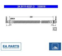Brake Hose for NISSAN NV300 PRIMASTAR ATE 24.5111-0221.3