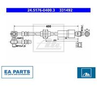 Brake Hose for OPEL AMPERA ASTRA J ATE 24.5176-0400.3