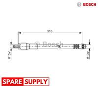BRAKE HOSE FOR OPEL ARENA BUS ARENA COMBI ARENA VAN BOSCH 1 987 476 032
