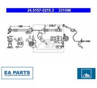 Brake Hose for OPEL ASTRA H Saloon ASTRA CLASSIC G Saloon ATE 24.5157-0219.3
