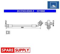 BRAKE HOSE FOR OPEL ASTRA K ATE 24.5143-0343.3