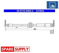 BRAKE HOSE FOR OPEL CORSA E CORSA E HATCHBACK VAN ATE 24.5112-0463.3