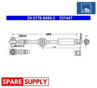 BRAKE HOSE FOR OPEL INSIGNIA A ATE 24.5176-0494.3