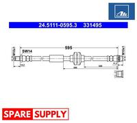 BRAKE HOSE FOR OPEL RENAULT VAUXHALL ATE 24.5111-0595.3
