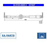 ATE Brake Hose 24.5103-0405.3 425 M10x1