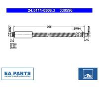 Brake Hose for PEUGEOT 206 ATE 24.5111-0306.3