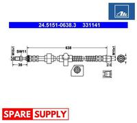 BRAKE HOSE FOR PEUGEOT 407 508 ATE 24.5151-0638.3
