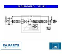 Brake Hose for PEUGEOT 407 508 ATE 24.5151-0638.3