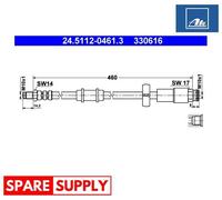 BRAKE HOSE FOR PEUGEOT BOXER BUS BOXER FURGON ATE 24.5112-0461.3
