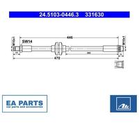 Brake Hose for RENAULT CAPTUR ATE 24.5103-0446.3