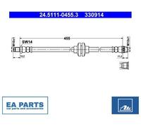 Brake Hose for RENAULT CLIO ATE 24.5111-0455.3
