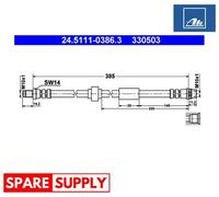 BRAKE HOSE FOR RENAULT SAFRANE SPORT SPIDER TRAFIC ATE 24.5111-0386.3